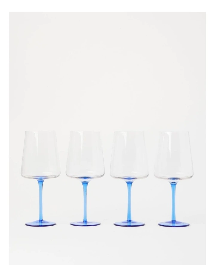 Jordan Wine Glass Set of 4 in Blue image 3