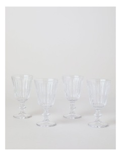 Heritage Jovan Wine Glass Set of 4 in Clear