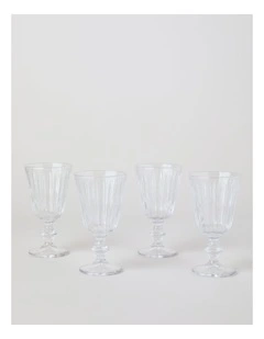 Jovan Wine Glass Set of 4 in Clear