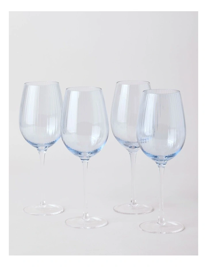 Mediterranean Wine Glass Set of 4 in Painted Colour image 1