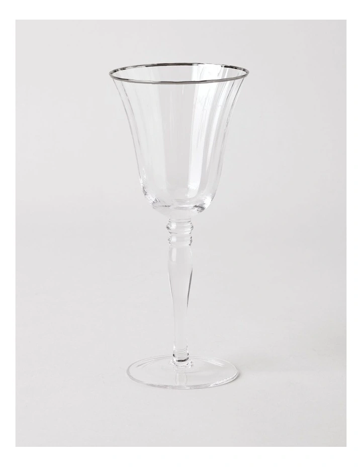 Gabrielle Wine Glass Set of 4 in Silver image 2