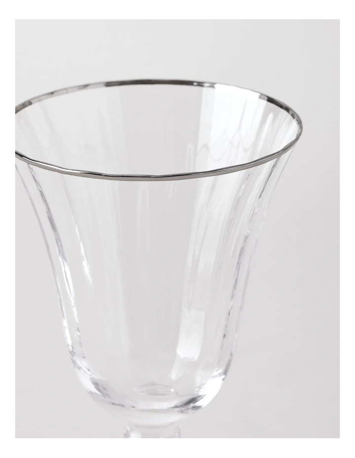 Gabrielle Wine Glass Set of 4 in Silver image 3