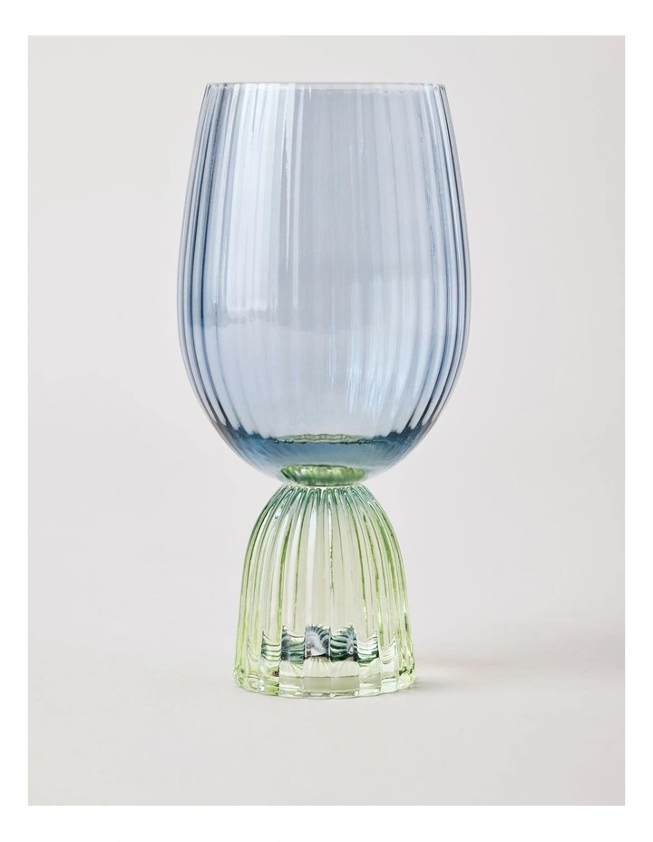 Pastel Brights Wine Glass Set of 2 in Blue/Green image 3