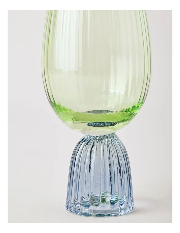 Pastel Brights Wine Glass Set of 2 in Green/Blue image 3