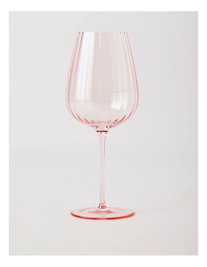 Cordelia Wine Glass Set of 4 in Pink image 2
