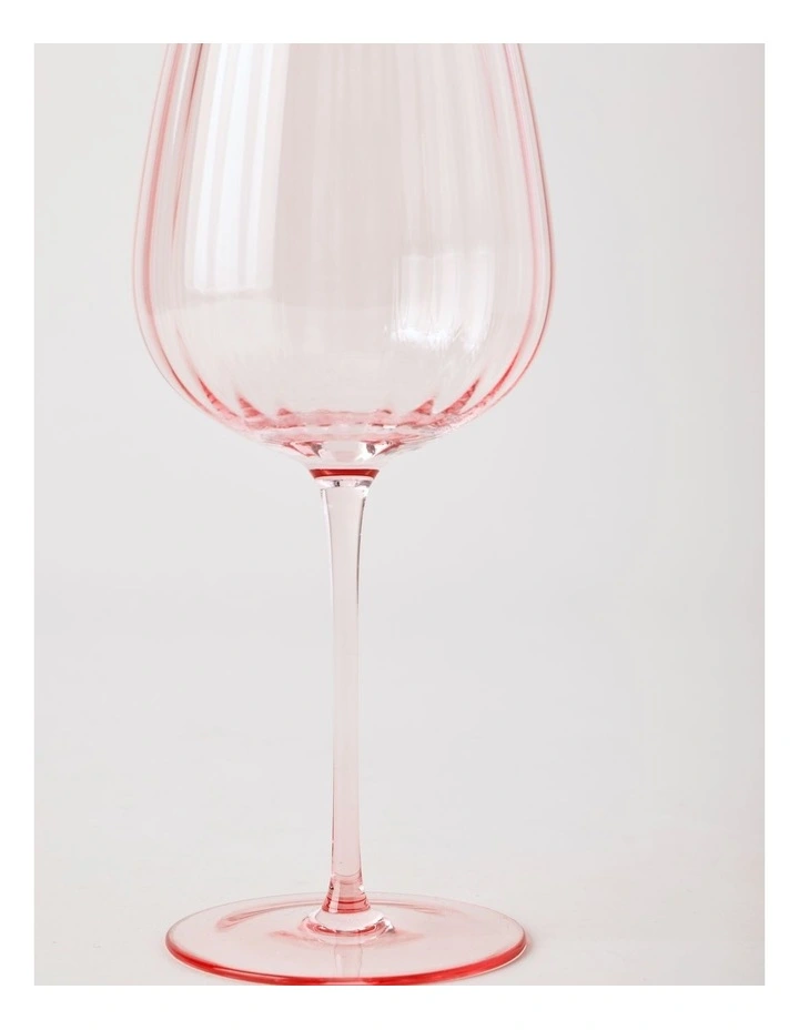 Cordelia Wine Glass Set of 4 in Pink image 3