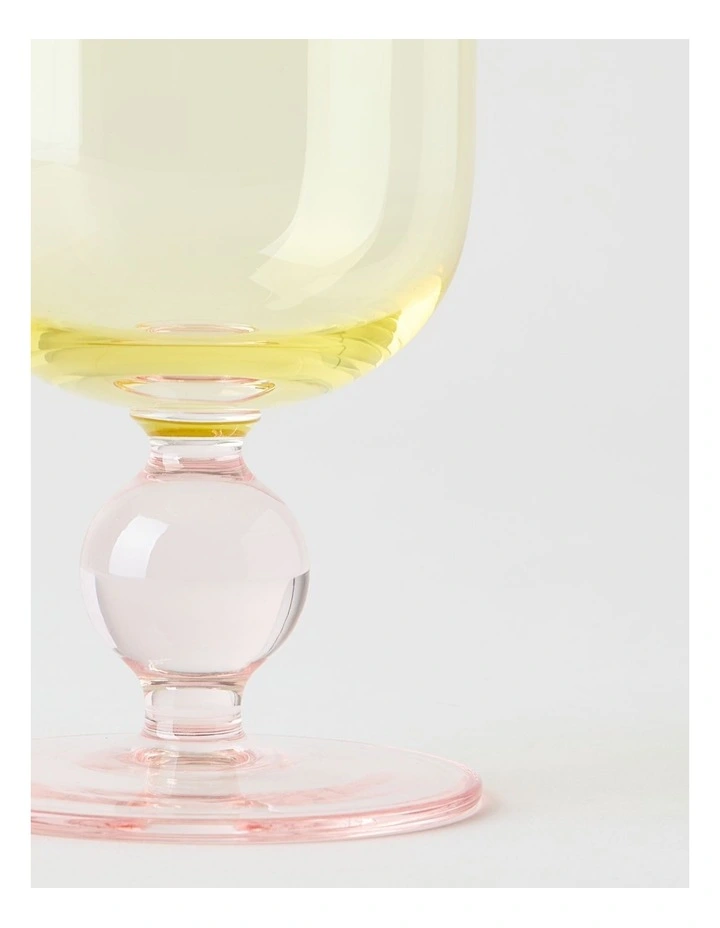 Coloured Cosy Wine Glass Set of 2 in Yellow image 2