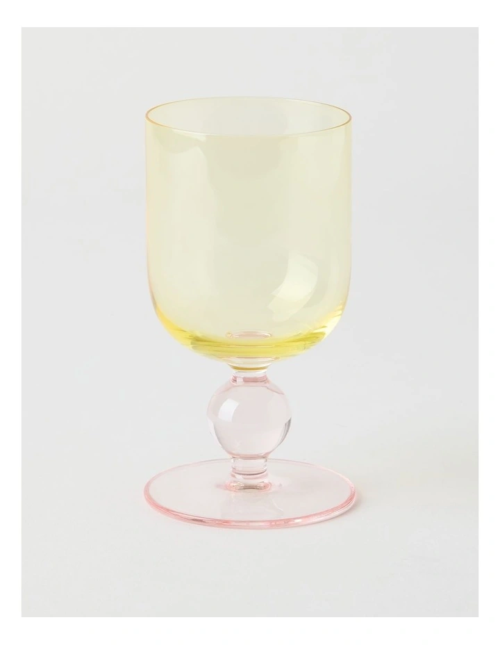 Coloured Cosy Wine Glass Set of 2 in Yellow image 3