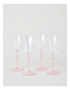 Maisie Wine Glass Set of 4 260ml in Pink
