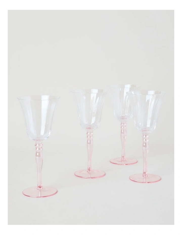 Maisie Wine Glass Set of 4 260ml in Pink image 4