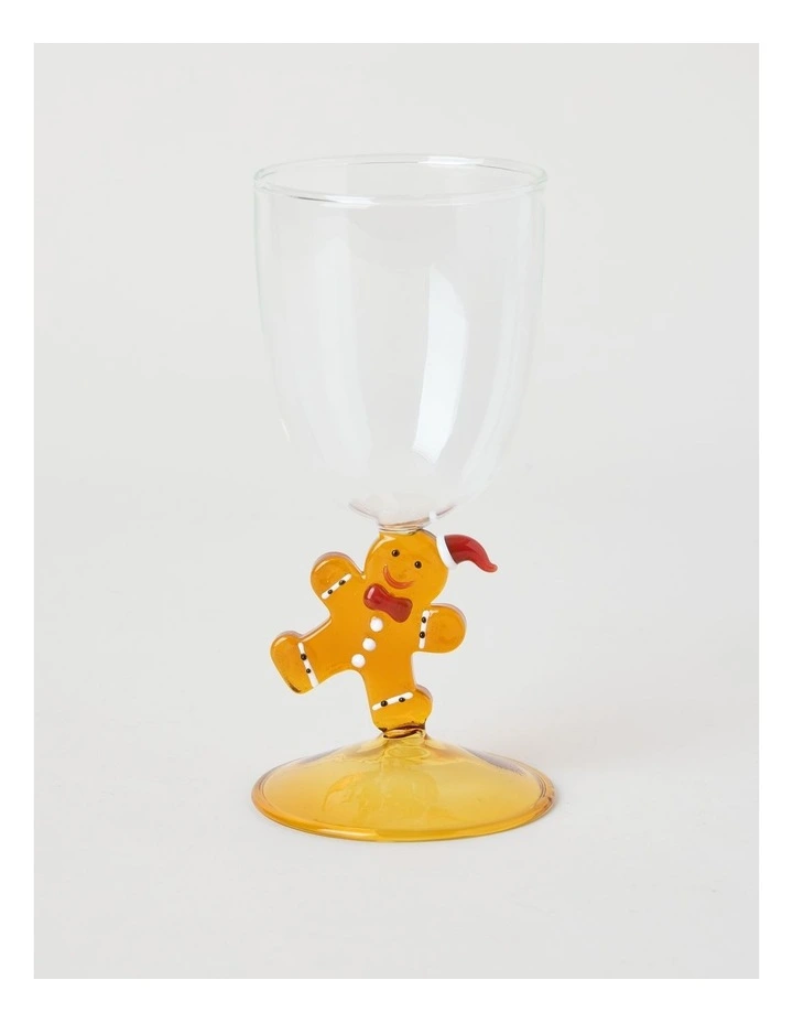 Joy Wine Glass Gingerbread Set of 2 260ml in Amber image 2