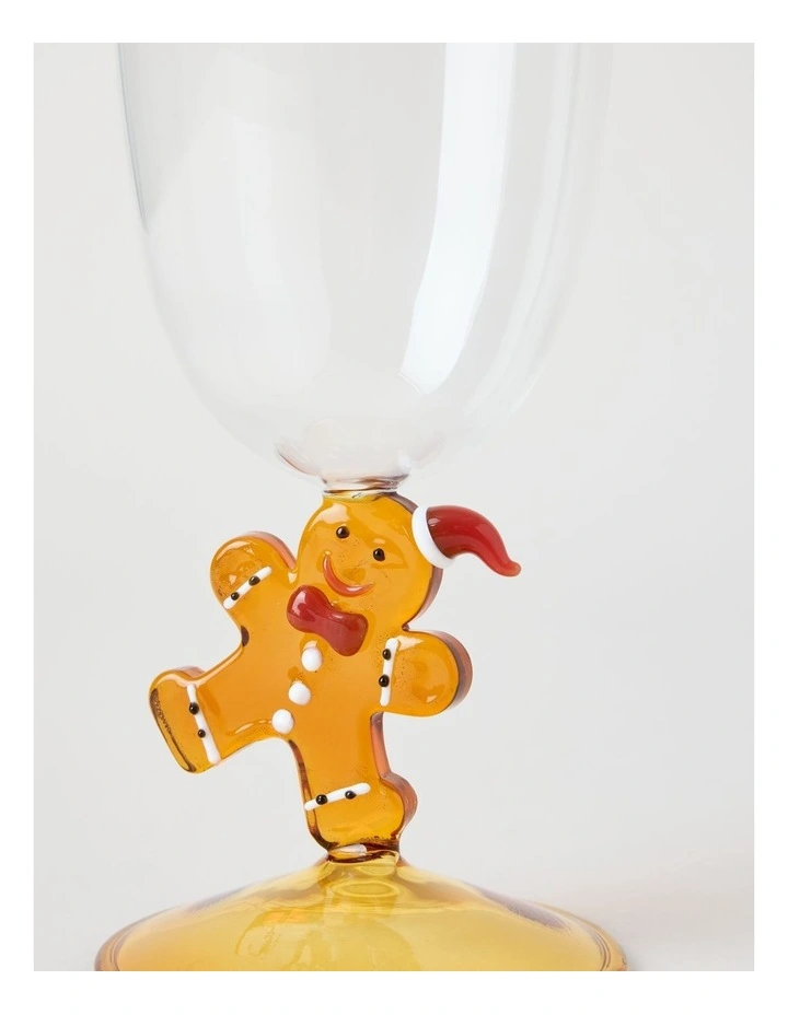 Joy Wine Glass Gingerbread Set of 2 260ml in Amber image 4