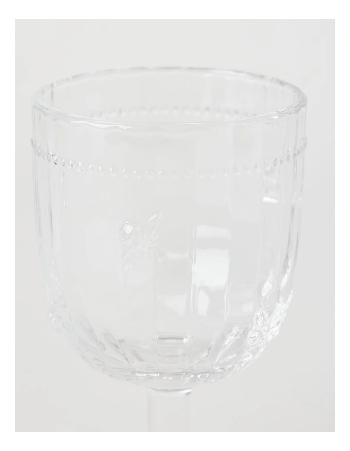 Honey Bee Wine Glass Set of 4 330ml in Clear image 4