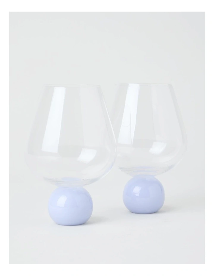 Bubble Wine Glass Set of 2 560ml in Lilac image 1