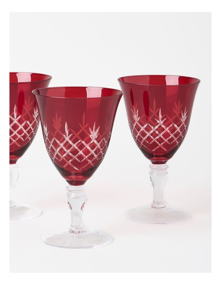 Heirloom Christmas Elouise Wine Glass Set of 4 270ml in Red image 4