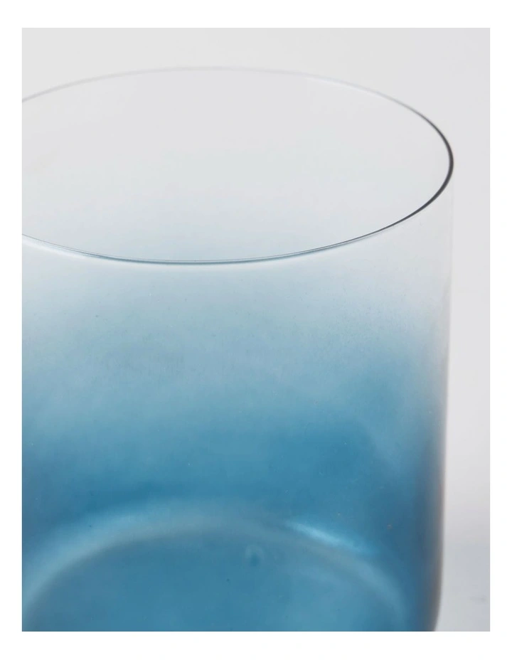 Tumbler Thin Glass 4pk in Blue image 3