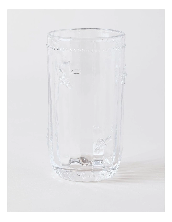 Honey Bee Pressed Glass Highball Set of 4 in Clear image 3