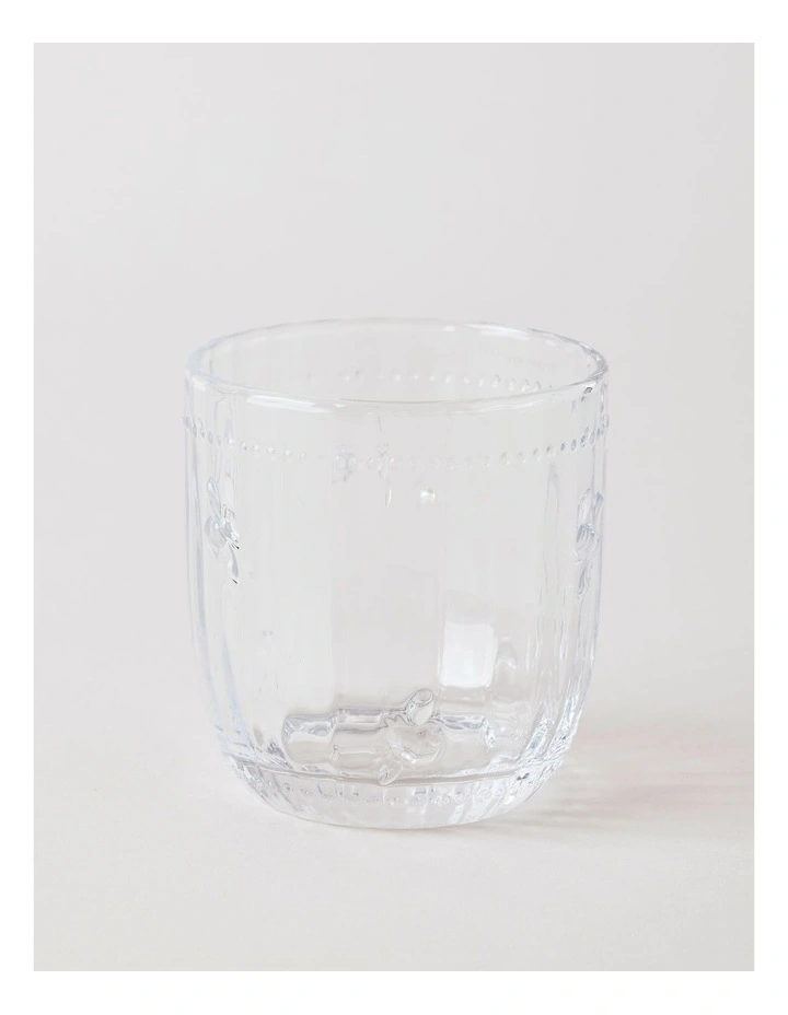 Honey Bee Pressed Glass Tumbler Set Of 4 in Clear image 3