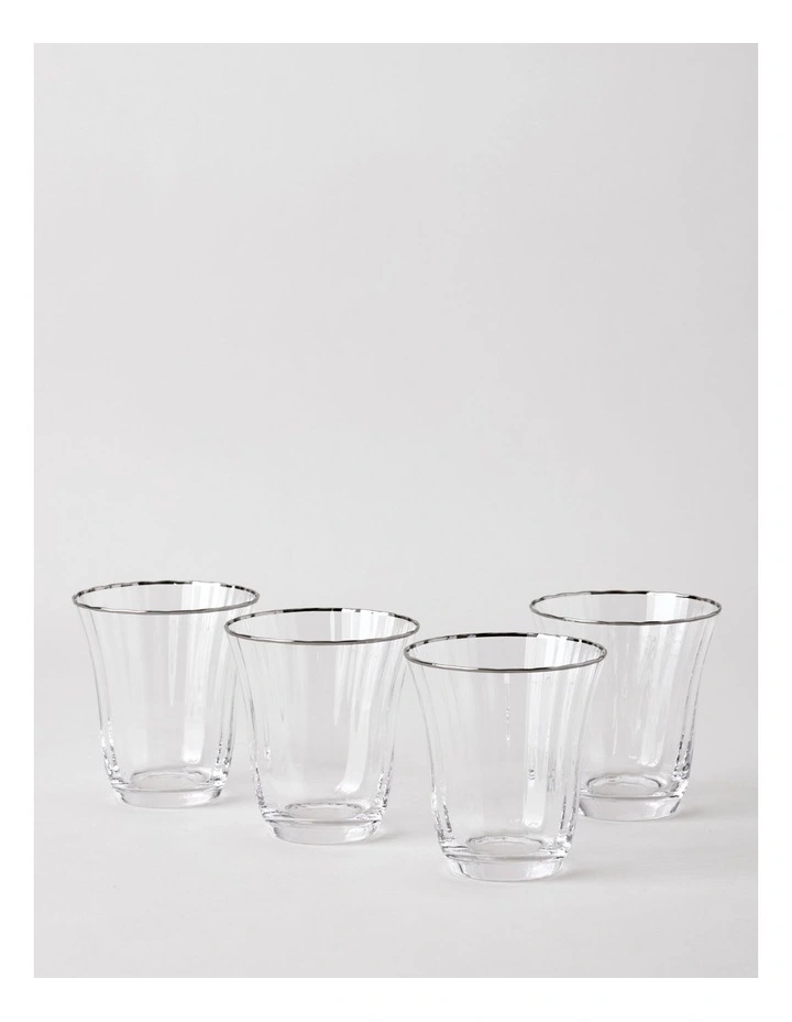Gabrielle Tumbler Set of 4 in Silver image 1