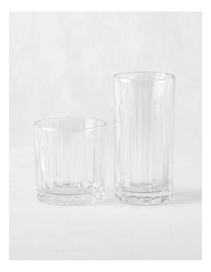 Linear Highball & Tumbler Set of 12 in Clear image 2
