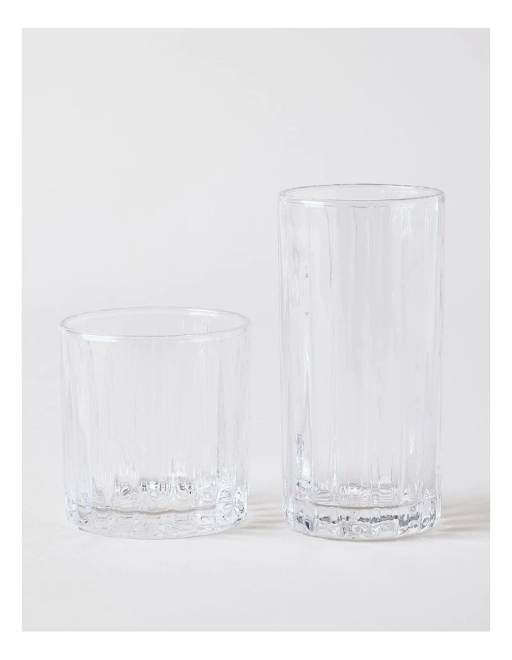 Linear Highball & Tumbler Set of 12 in Clear image 5