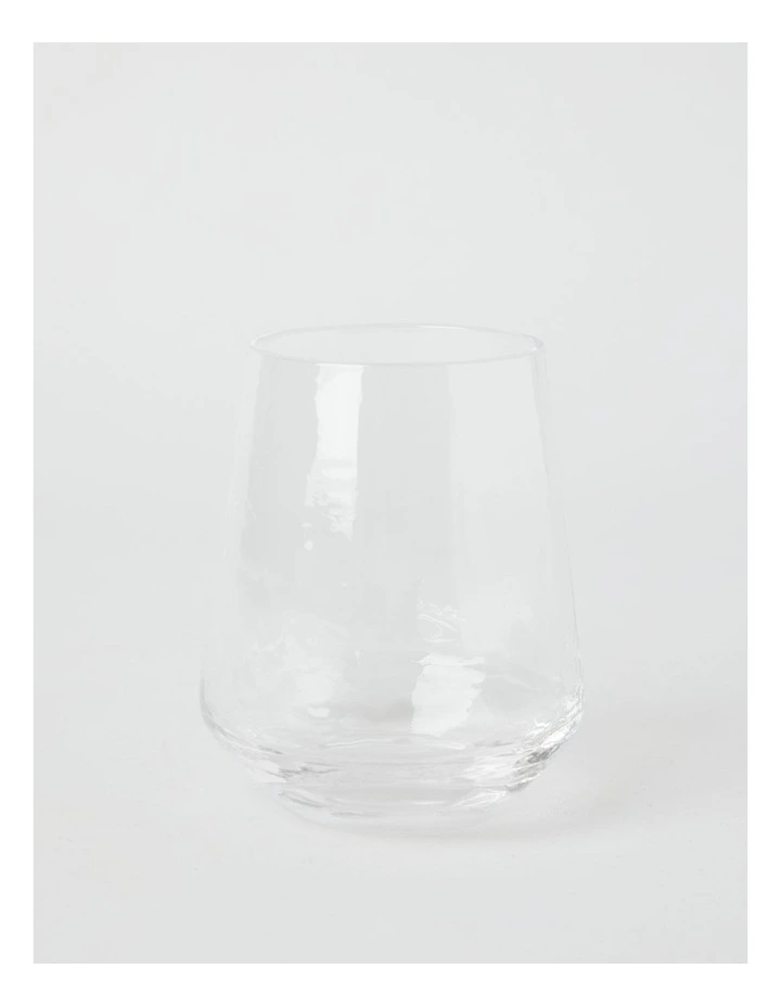 Hammered Tumbler Set of 4 400ml in Clear image 2