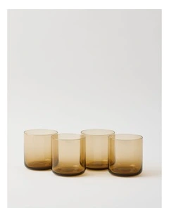 Hinterland Tumbler Set of 4 390ml in Amber