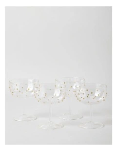 Celestial Martini Glass Set of 4 in Clear