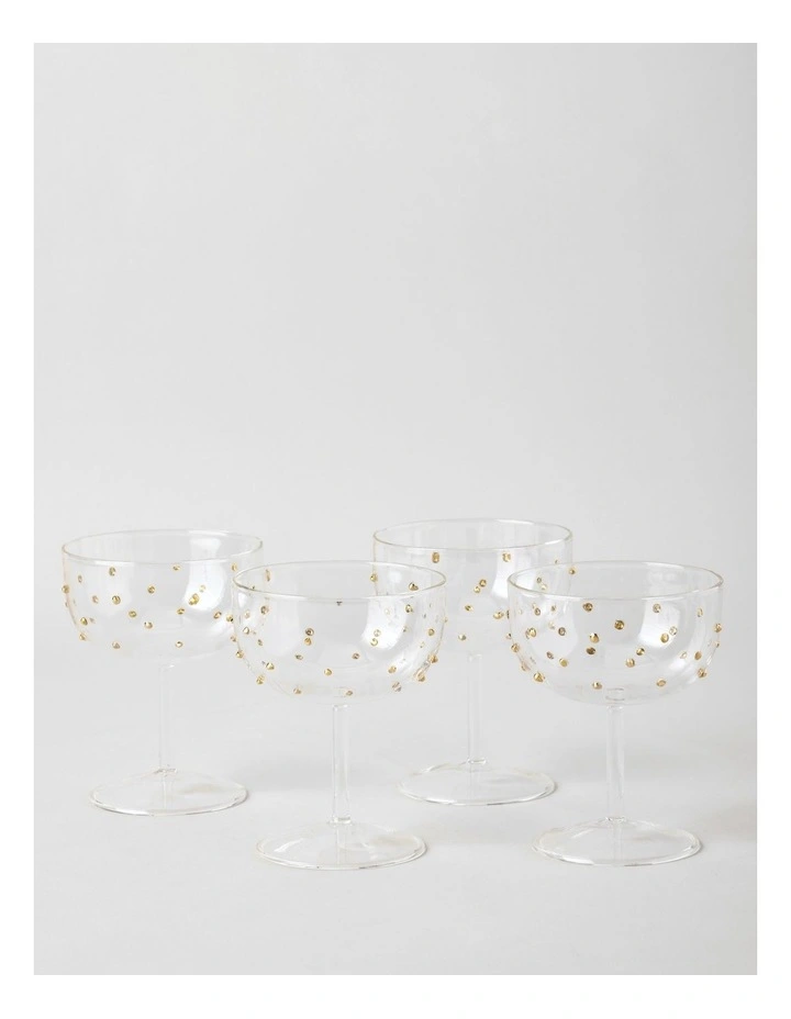Celestial Martini Glass Set of 4 in Clear image 1