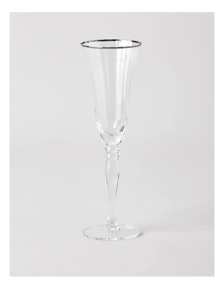 Gabrielle Champagne Glass Set of 4 in Silver image 2