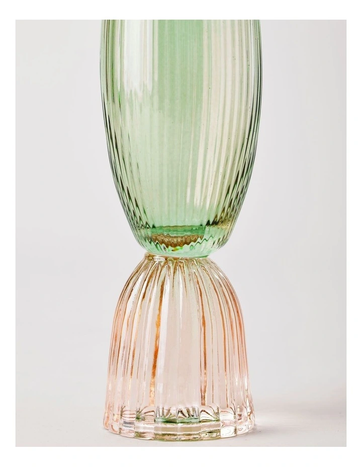 Pastel Brights Champagne Flute Set of 2 in Green/Pink image 4