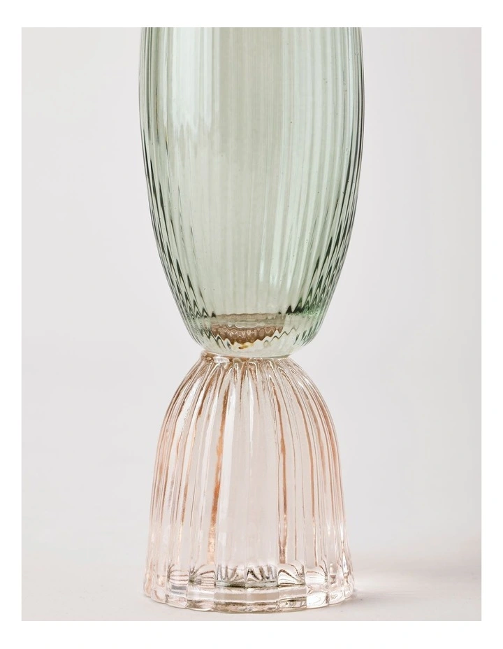 Pastel Brights Champagne Flute Set of 2 in Green/Pink image 4