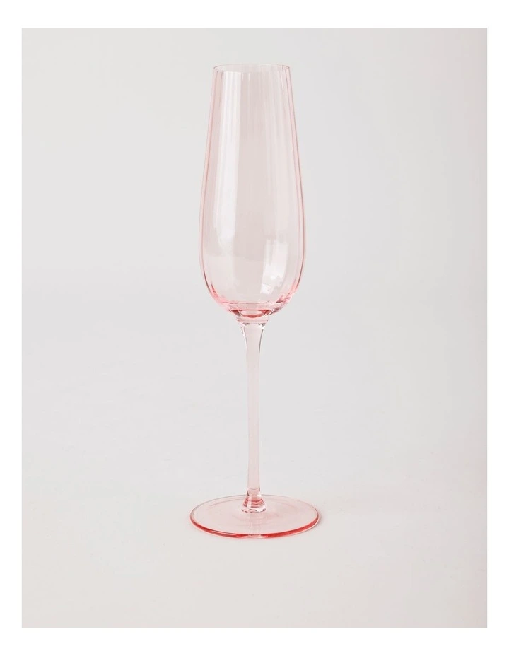 Cordelia Champagne Flute Set of 4 in Pink image 2