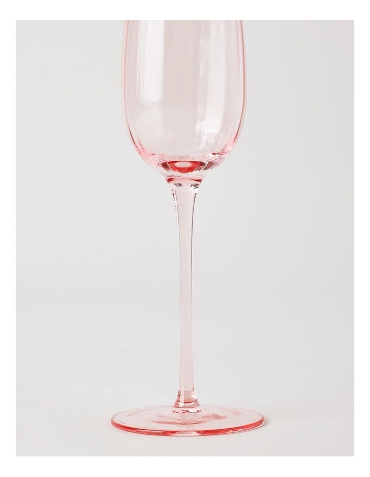 Cordelia Champagne Flute Set of 4 in Pink image 3