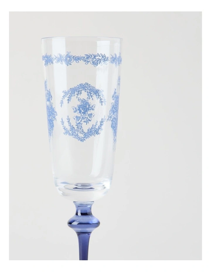 Mazarine Champagne Glass 140ml Set of 4 in Blue image 3