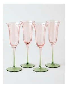Tulips Champagne Glass Set of 4