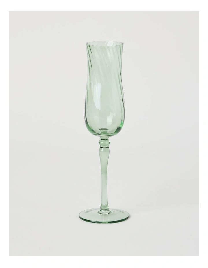 Clara Champagne Glass Set of 4 Green 190ml image 3