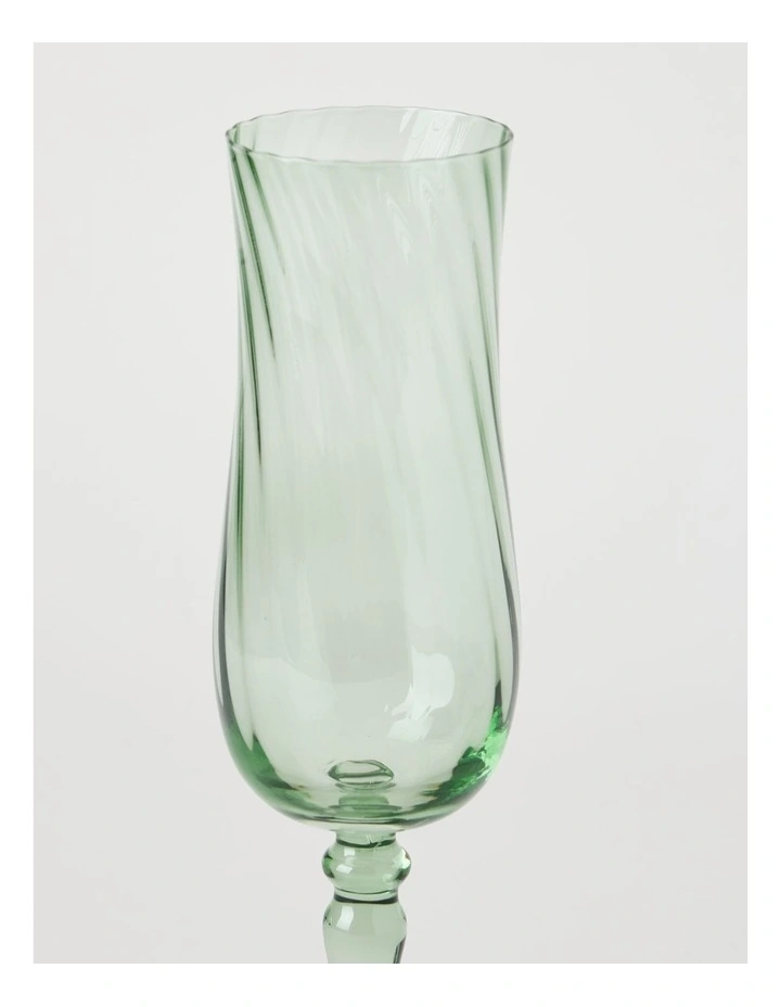 Clara Champagne Glass Set of 4 Green 190ml image 5