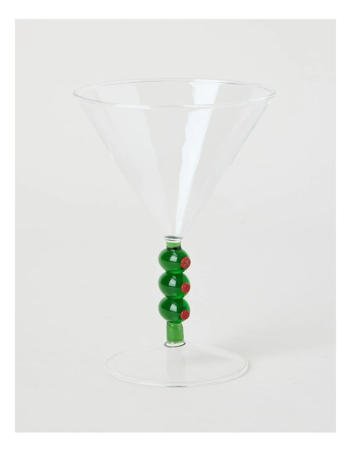 Olive Martini Glass Set of 2 220ml in Clear image 2