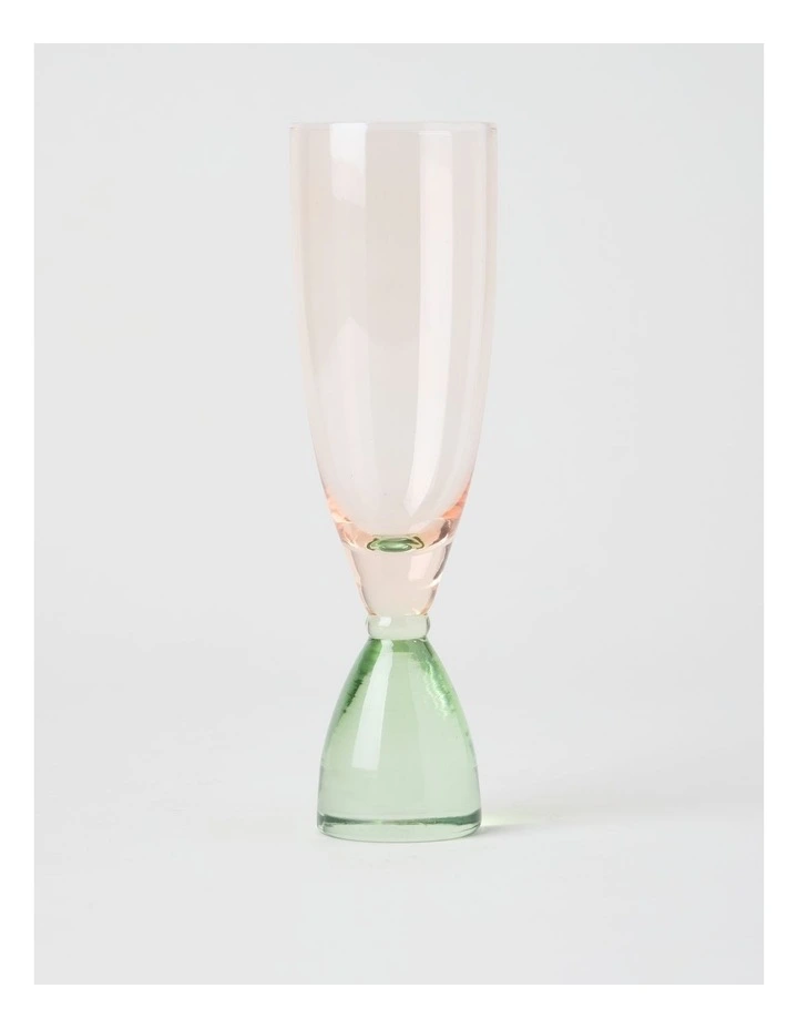 Two Tone Flute Set of 2 250ml in Pink and Green image 3