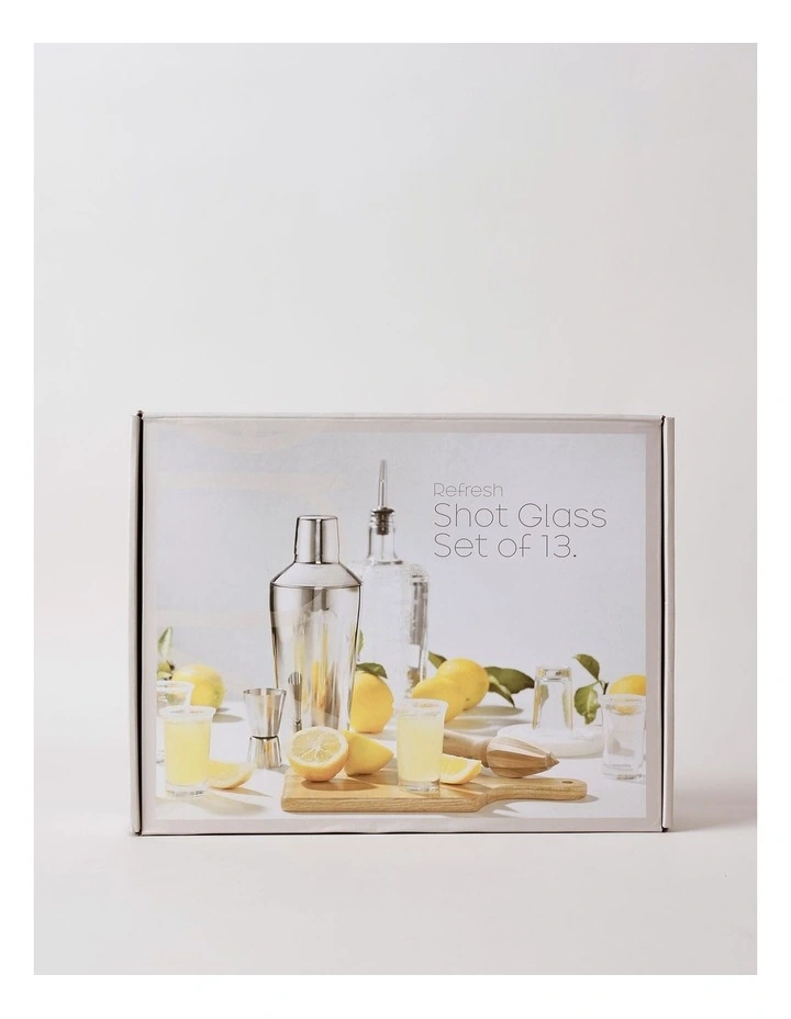 Cocktail Shot Glass Set of 14 in Silver image 5