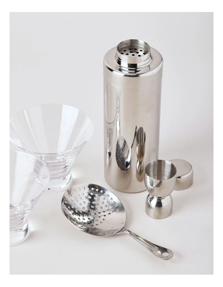 Cocktail Martini Lovers Prep Set of 5 in Silver image 2
