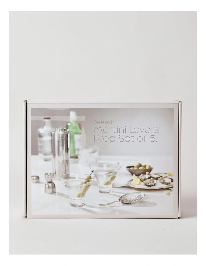 Cocktail Martini Lovers Prep Set of 5 in Silver image 4