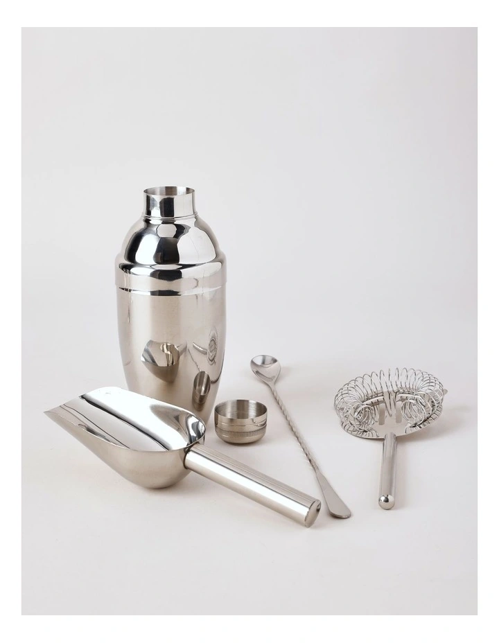 Cocktail Mixologist Cocktail Making Set of 8 in Silver image 2