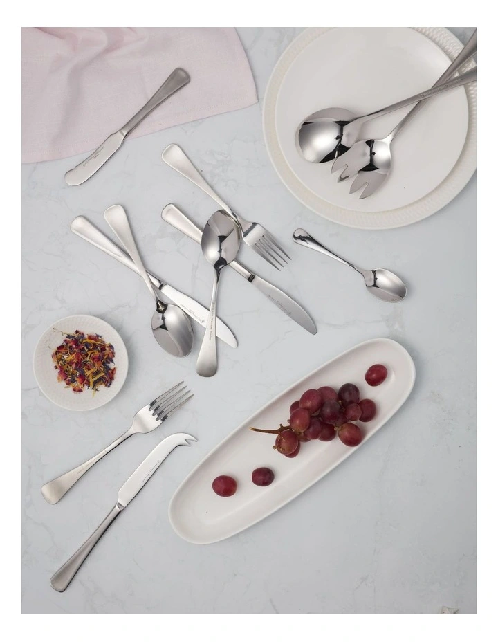 Cosmopolitan Stainless Steel Salad Set Gift Boxed in Silver image 4