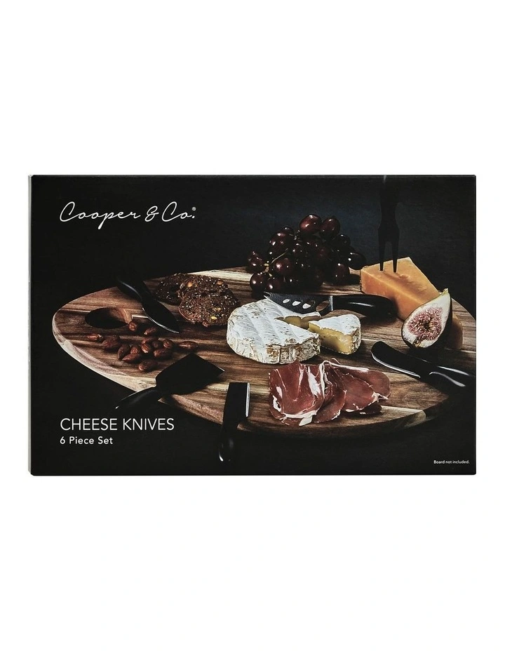 Cheese Knives Set Of 6  in Black image 4