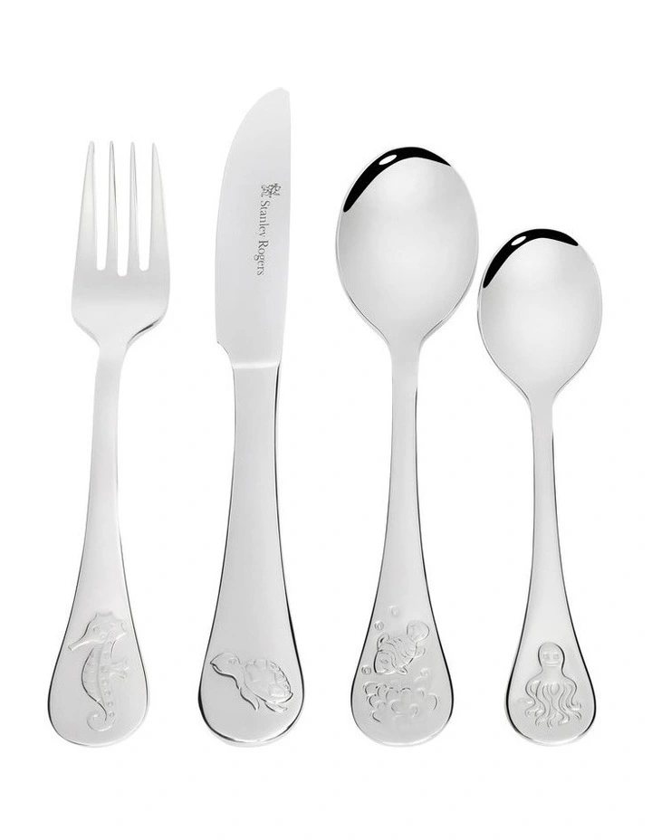 Childrens Sea 4 Pieces Set in Silver image 4
