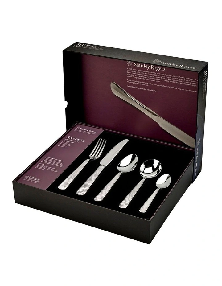 Swansea Stainless Steel 18/10 30pc Cutlery Set image 3