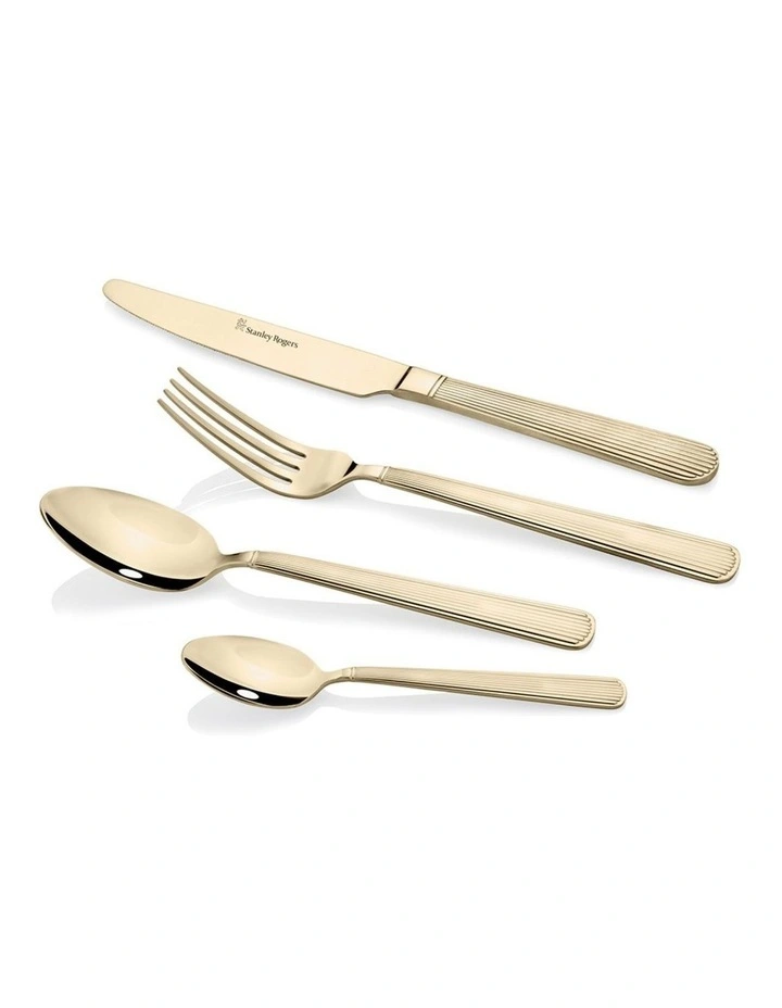 Swansea Champagne Gold 18/10 16pc Cutlery Set image 1