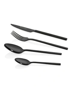 Hereford Black 18/0 16pc Cutlery set